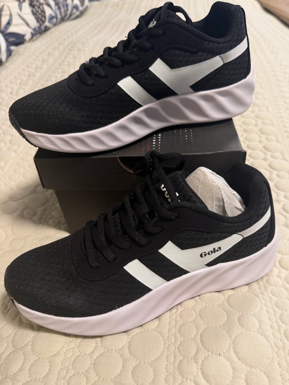 NWB Gola Black and White size 7